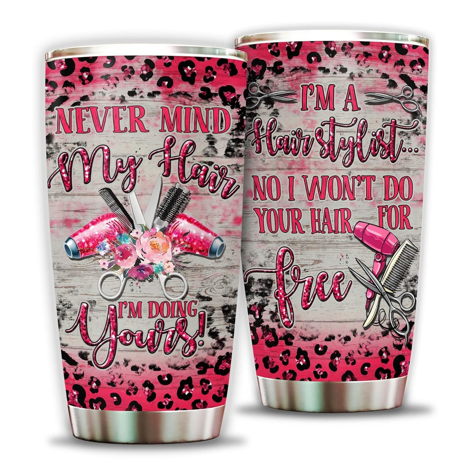 20 Oz Tumbler: Cosmetology Supplies, Hairstylist Essentials, Never Mind My Hair Stylist Gifts Tumbler, Hairdresser Gifts Ideas, Gifts for Hairdressers Female, Hair Salon Decor, Hair Cutter, Barber