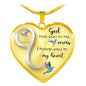 Hummingbird God Has You In His Arms I Have You In My Heart Heart Necklace Memorial Jewelry