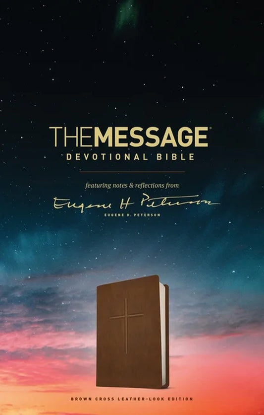The Message Devotional Bible, Brown Cross (Other)