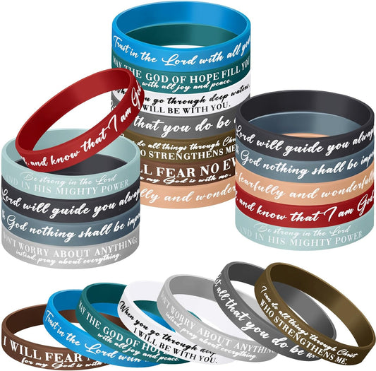 Bible Verses Bracelets Bulk Scripture Silicone Bracelets Inspirational