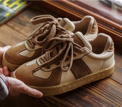 Retro Men's Thick Bottom Increased Low Top All-matching Flat Skateboard Shoes