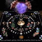 Tarot Tablecloth Board Game Decorative Cloth Have Your Power Mandala Moon Phase Floral Butterfly Tablecloth