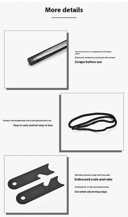 Outdoor Camping Stainless Steel Multifunctional Flint