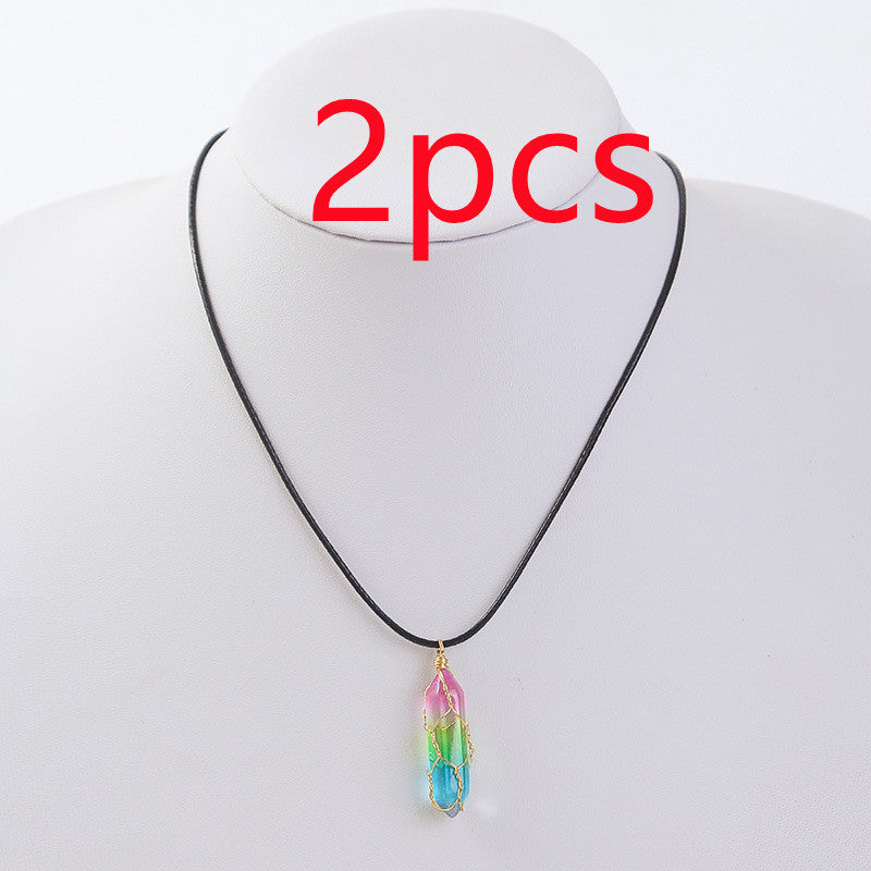 Women's Transparent Geometric Diamond Crystal Necklace