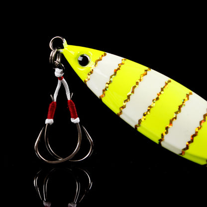 Luminous Laser Lead With Double Hook Slow Rocking Iron Bait