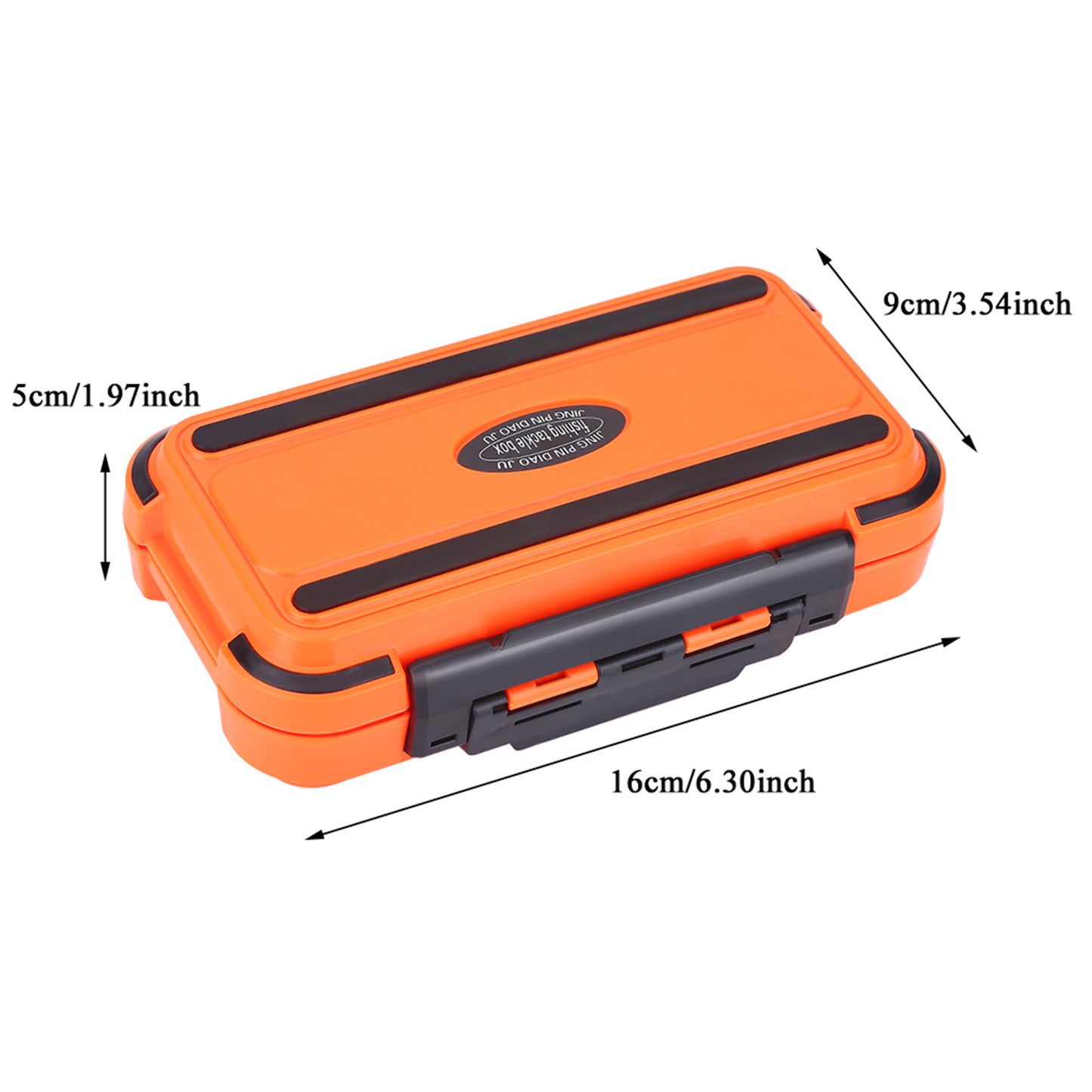 24 Slots Fishing Tackle Accessories Gear Equipment Storage Waterproof Box Orange