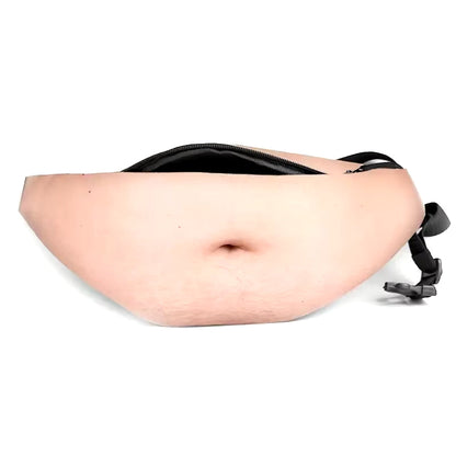 Funny Pop Dad Bod Money Belt Bag Womwn Travel Shoulder Bags Flesh Color Creative Fanny Pack Beer Fat Belly Bum Pouch Waist Bag