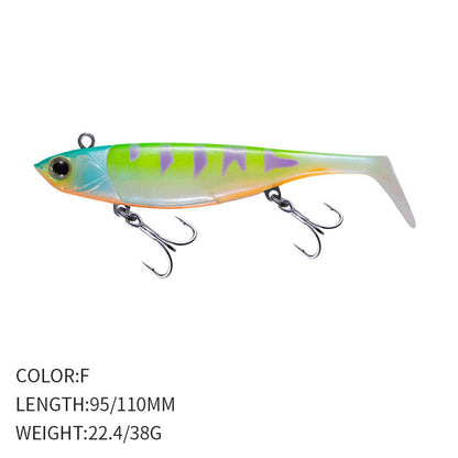 Tail Soft Bait Sea Fishing Lure Fish Type Jig Hook Tossing Fake Fish Weever Topmouth Culter