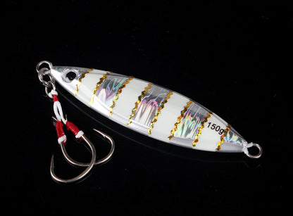 Luminous Laser Lead With Double Hook Slow Rocking Iron Bait