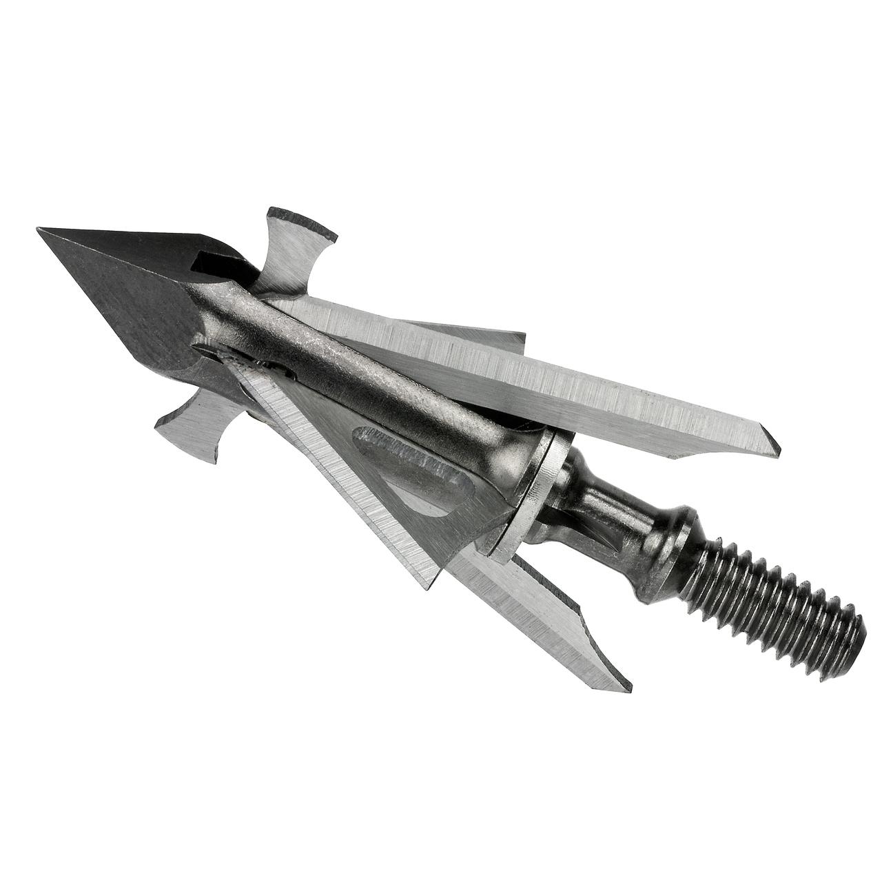Feradyne Outdoors Broadheads Field &amp; Specialty Points Feradyne Outdoors Muzzy Trocar 4-Blade HB-Hybrid Crossbow Broadhead 1" X 1 5/8" Cut 100 gr 3/pk