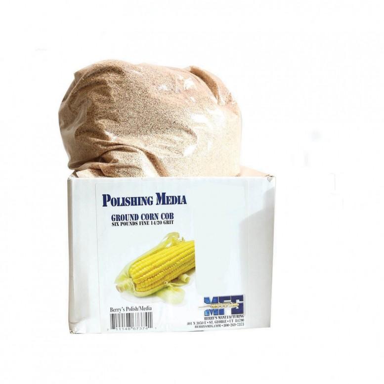 Berry's Mfg Tumblers &amp; Media Berry's Mfg Berry's Corn Media 14/20 Grit 6 lb. Box